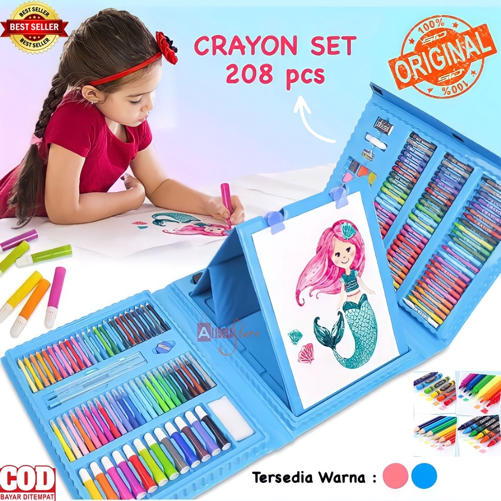 

( BISA COD ) PROMO CRAYON 208 pcs WARNA SET SUPER MEGA / PENSIL MEWARNAI ALAT MENGGAMBAR ANAK / CRAYON 208PCS PENSIL KRAYON WARNA / ART SET 208 PENSIL WARNA / ARTSET CRAYON ISI 208 MURAH / ALAT TULIS MEWARNAI ANAK