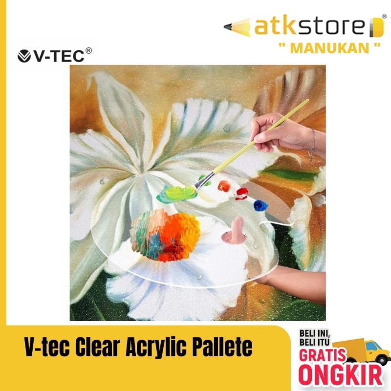 

Paket Lukis Akrilik Transparan Oval - V-tec Clear Acrylic Palette CAP 1525