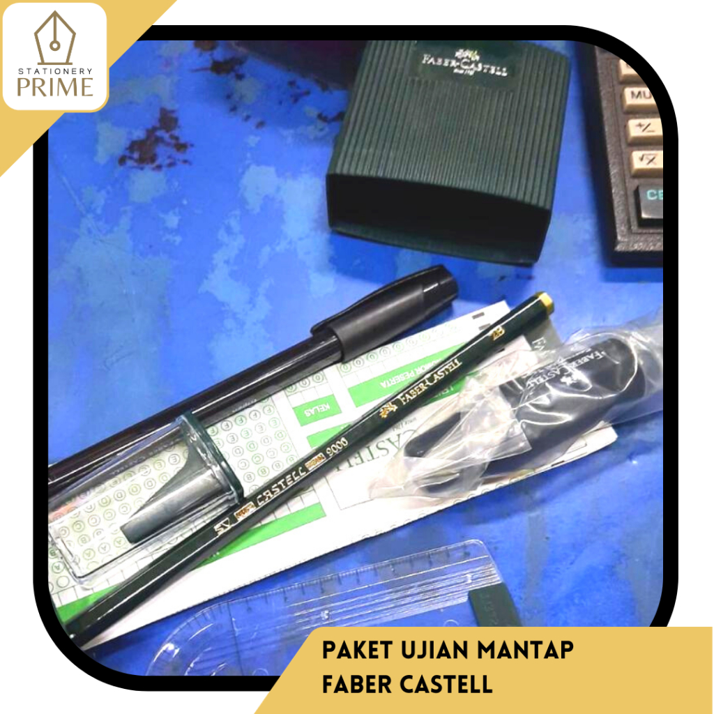 

D3W! Paket Ujian Mantap FABER-CASTELL Set Alat Tulis Ujian Sekolah Pensil Pulpen Penggaris Penghapus