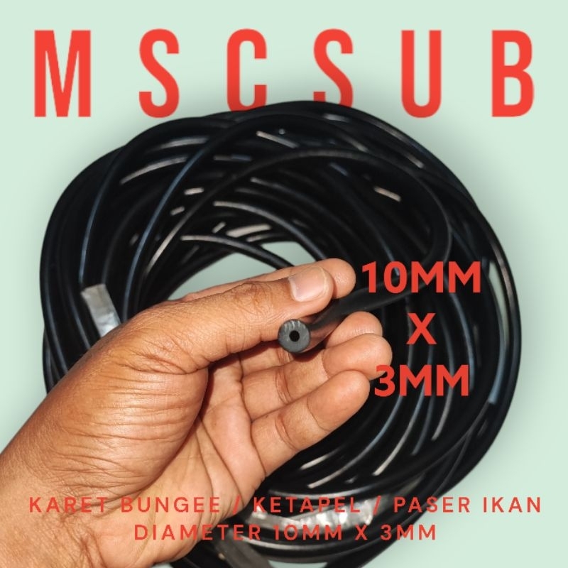 KARET SPEARGUN BUNGEE / KETAPEL / PASER IKAN / PANAH IKAN MERK MSCSUB