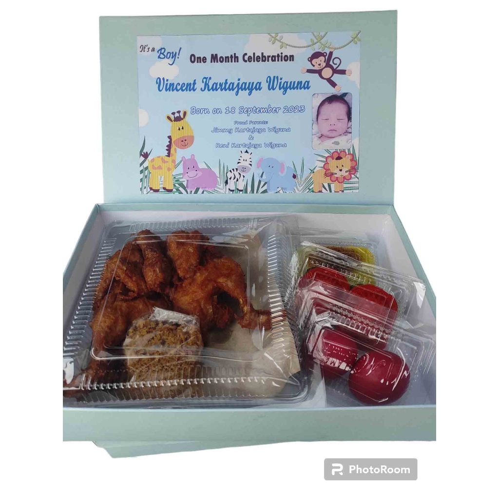 

Hampers bingkisan satu bulan bayi manyue set hamper ulang tahun giftbox one month baby syukuran bayi