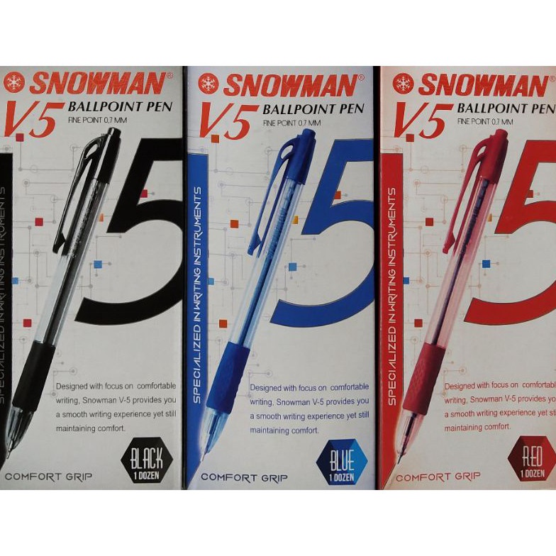 

Ready Stok.. Pulpen Snowman V-5 0.7mm / (1pak/12pcs) 61