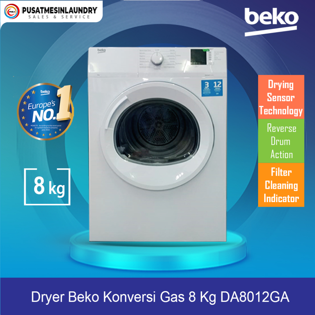 Mesin Pengering Beko 8 kg, Dryer Beko 8 kg, Mesin Pengering Konversi Gas