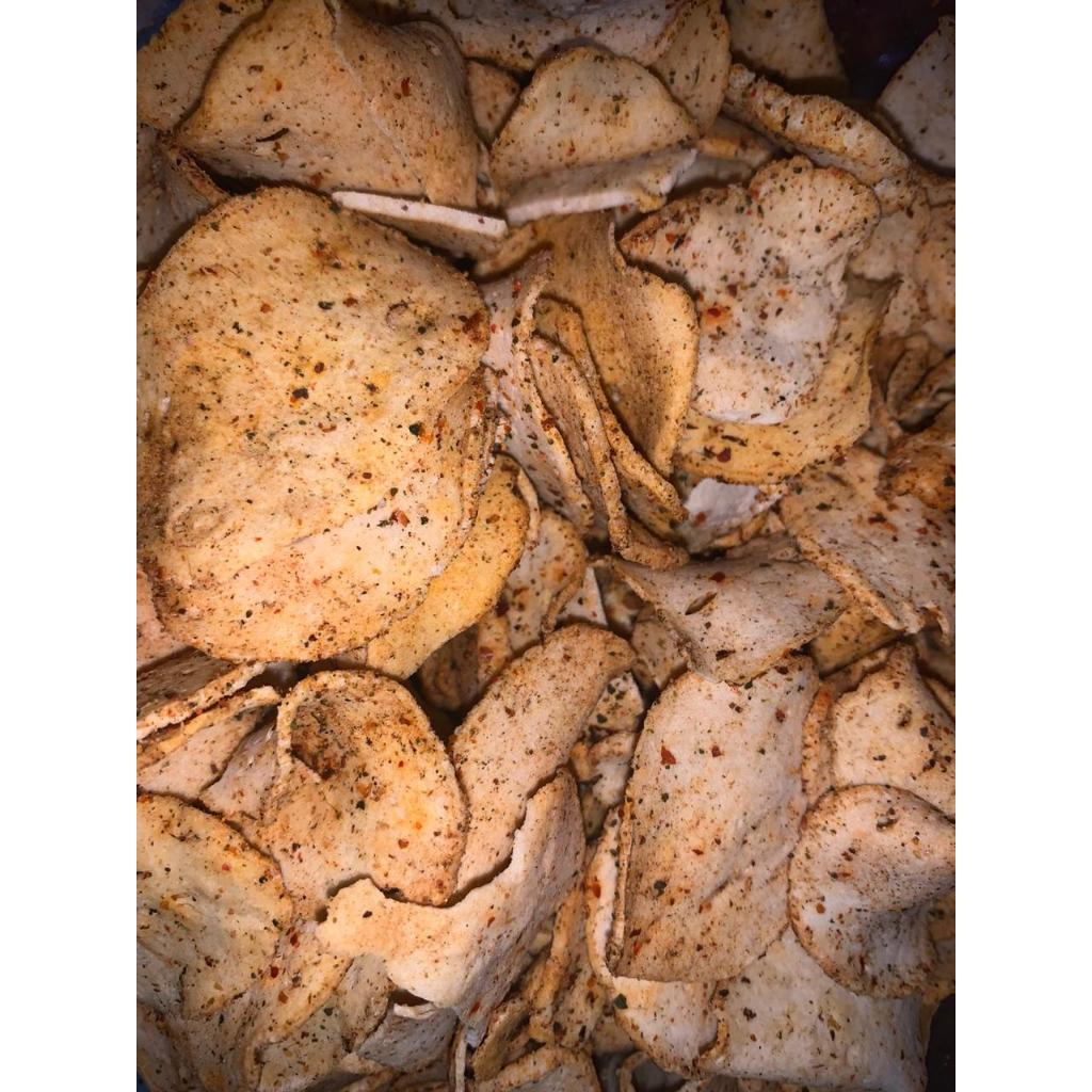 

basreng bulat daun jeruk extra pedas isi 1kg/1000gram
