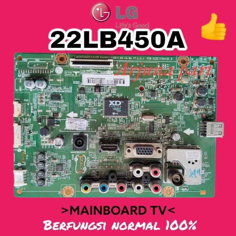 MB TV LG 22LB450A / MAINBOARD TV LG 22LB450A / MODUL TV LG 22LB450A / MESIN TV LG 22LB450A / MB LG 22LB450A / MB 22LB450
