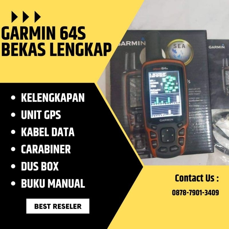 GPS Garmin 64s Bekas Lengkap/Garmin GPS Map