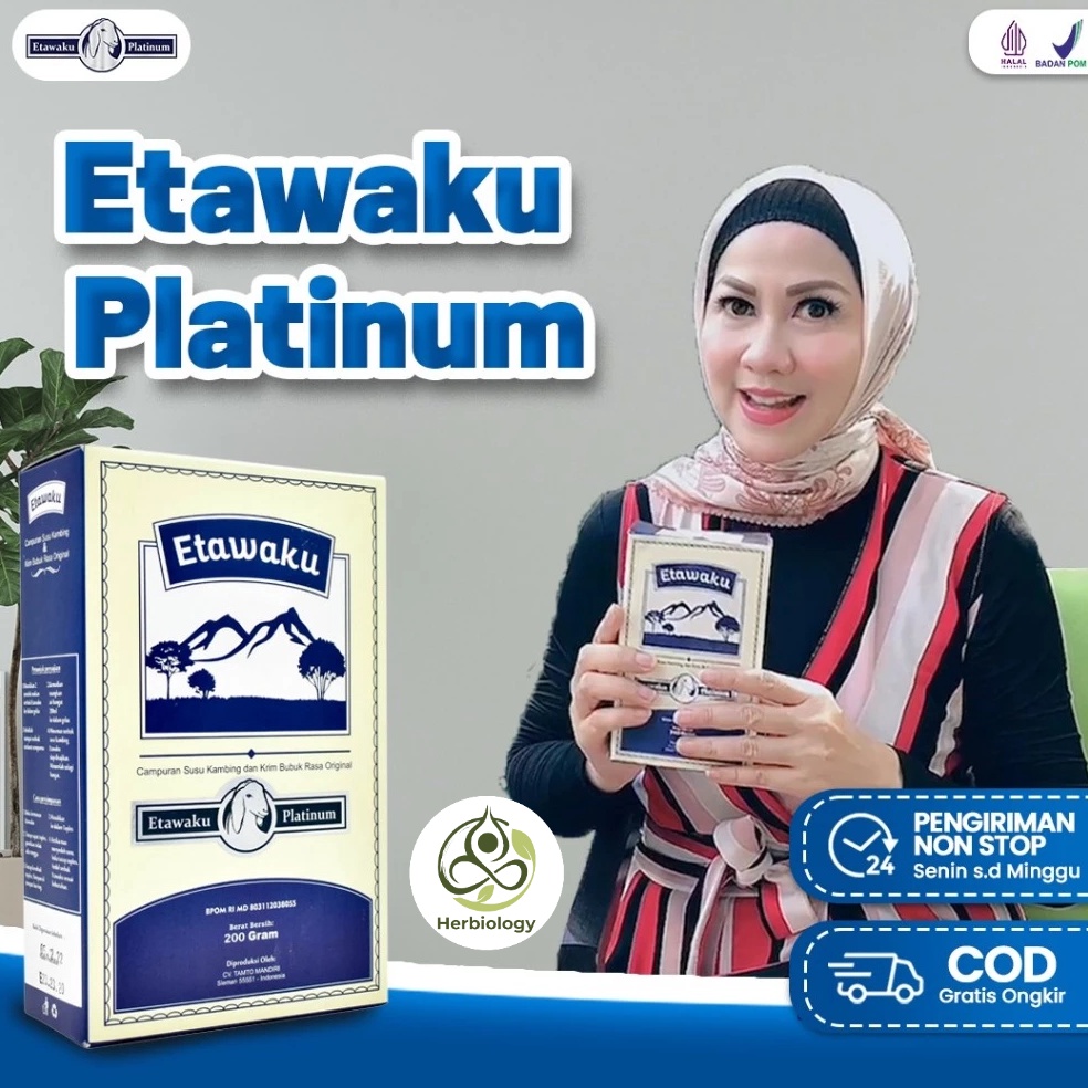 

D!skon Etawaku Platinum | Susu Kambing Etawa & Krimer Nabati Isi 200gr Herbiology Potongan