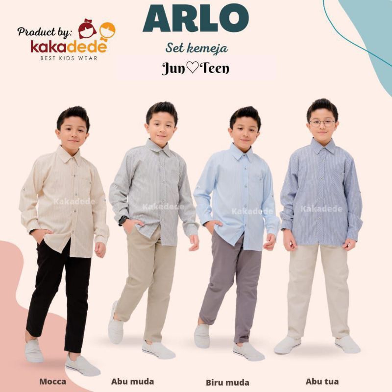 Set Kemeja Arlo Kakadede Setelan Hem Anak Cowok Remaja