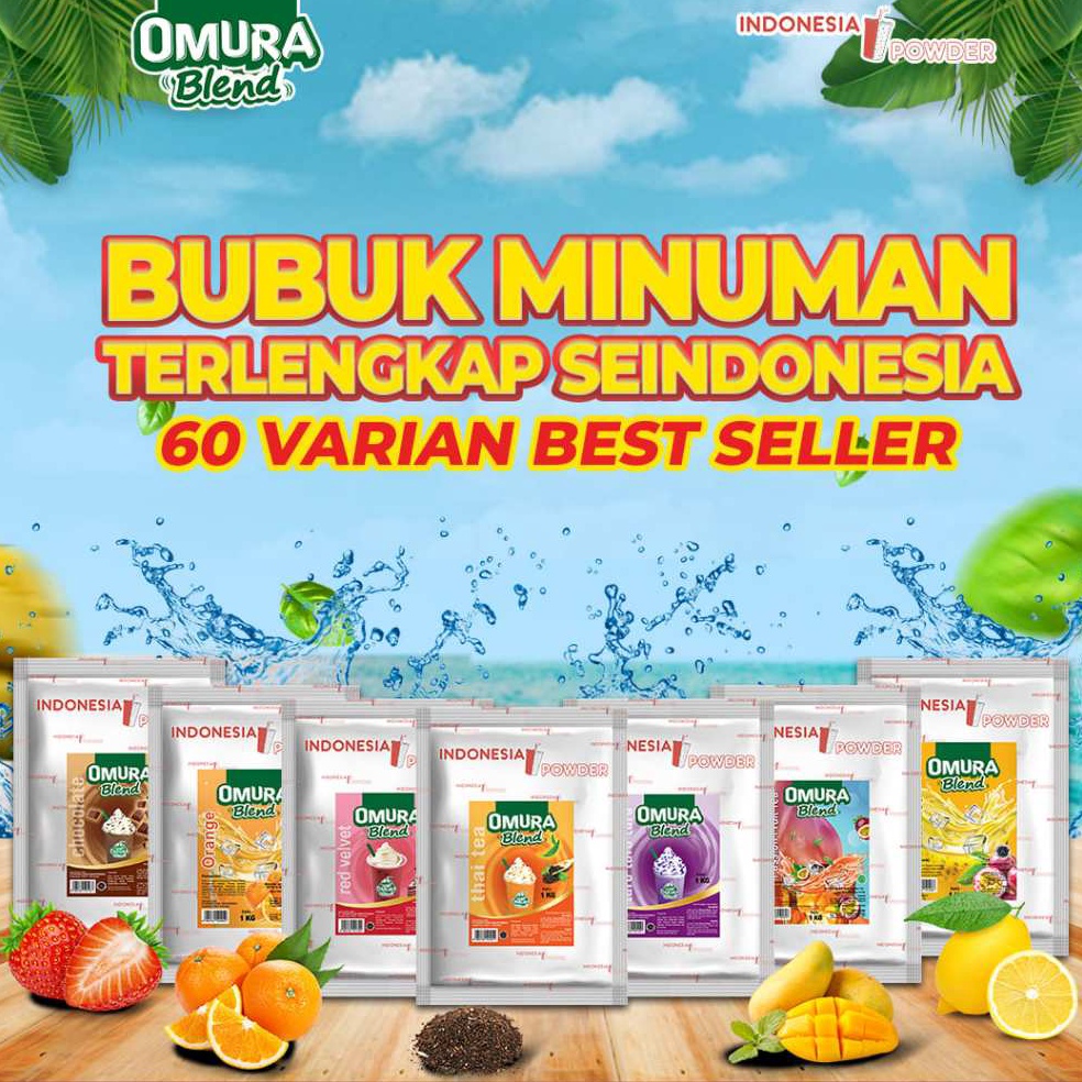 

TVFZO [SERIES] OMURA Blend Bubuk Minuman Instant Aneka Rasa Mix Omura Powder 1 KG iegku