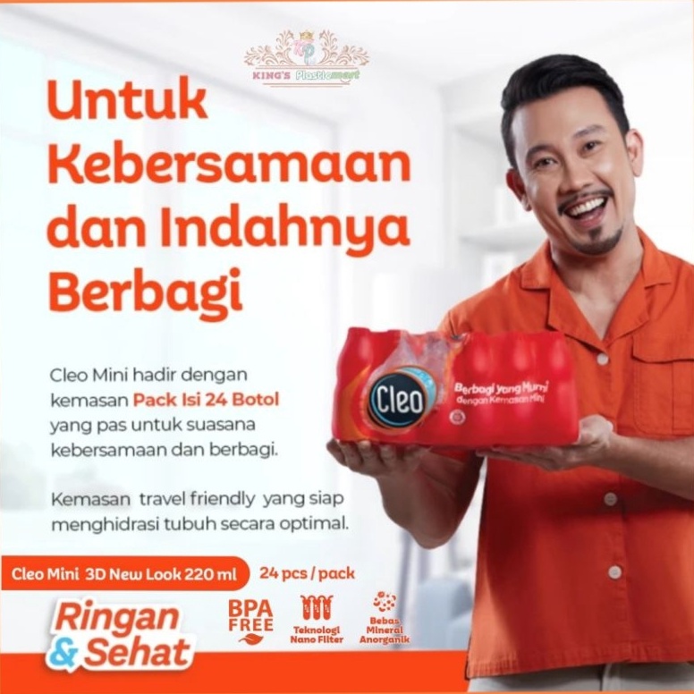 

[Produk J874] Cleo Smart Mini Water 220 ml 1 pack ( 24 Pcs ) 92