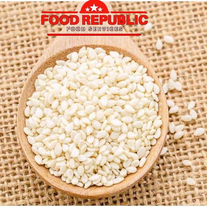 

St0k B4nyak BIJI WIJEN PUTIH - WHITE SESAME SEED 1 KG IMPORT HALAL MENTAH Ready Stcok