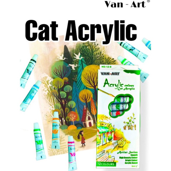 

[8VY95] Cat Acrylic Set 12W/ cat lukis akrelik (Harga 1 set isi 12 tube mgq0h