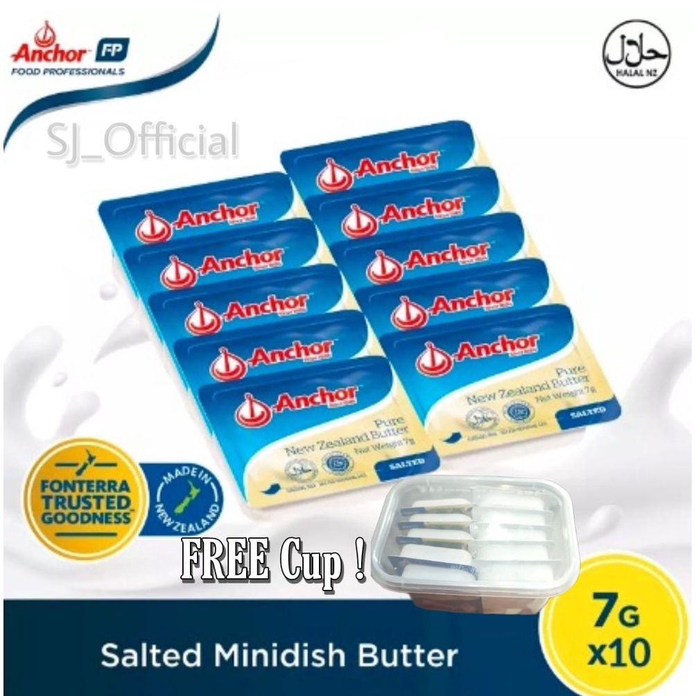 

52 Butter Anchor MINI DISH 7gr x 10pcs - FREE Cup Container - PREMIUM BUTTER - Butter MPASI Bayi 69