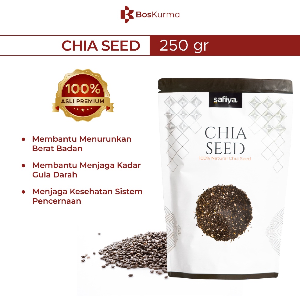 

D!ju4l Murah Origanic Black Chia Seed 250 Gram Biji Chiaseed Premium Original SAFIYA HERBAL Moodbooster