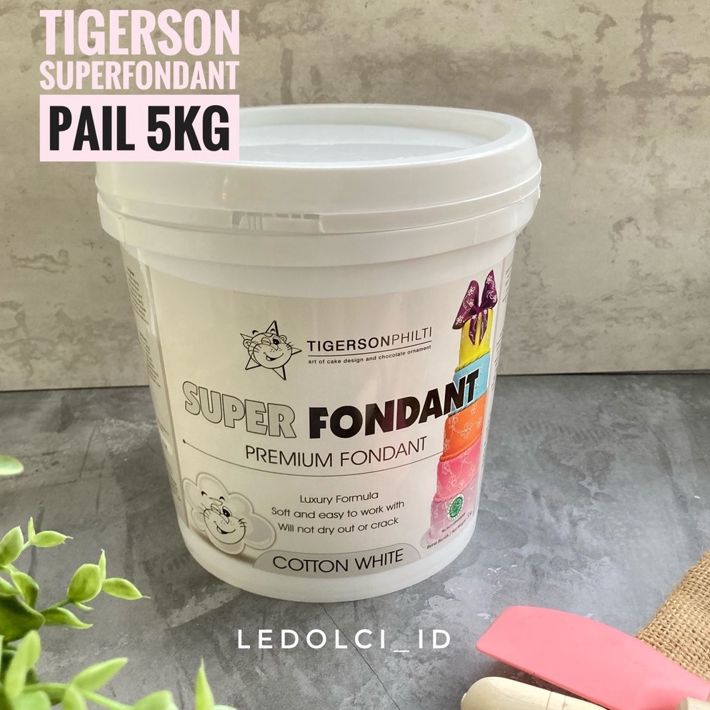 

TIGERSON FONDANT SUPER FONDANT KEMASAN 1 EMBER = 5 KG Pasti Murah