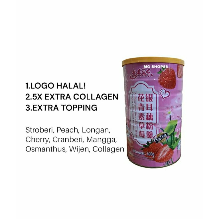 

[COD YV71] 5X EXTRA COLLAGEN BUAH2AN STROBERI PEACH LONGAN MANGGA CHERI LOGO HALAL OUFEN LOTUS ROOT BUBUK AKAR TERATAI 40
