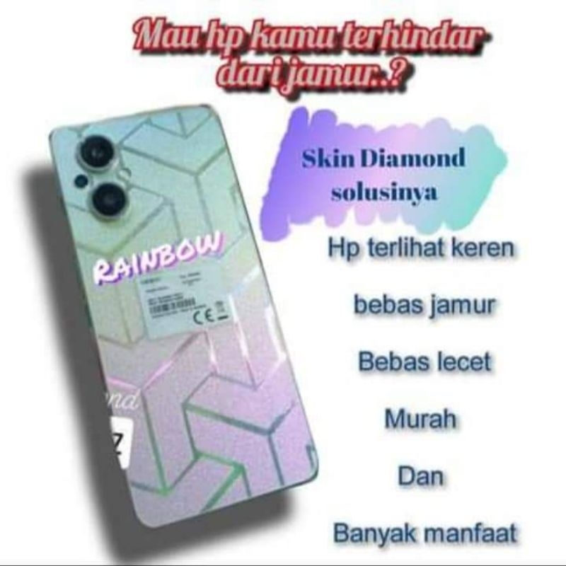 Garskin gliter hp OPPO | stiker hp anti jamur