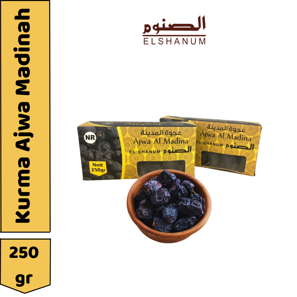 

KURMA AJWA 250 GR ( KMASAN PLASTIK PRESS) / KURMA NABI / AJWA MADINAH / KURMA AJWA