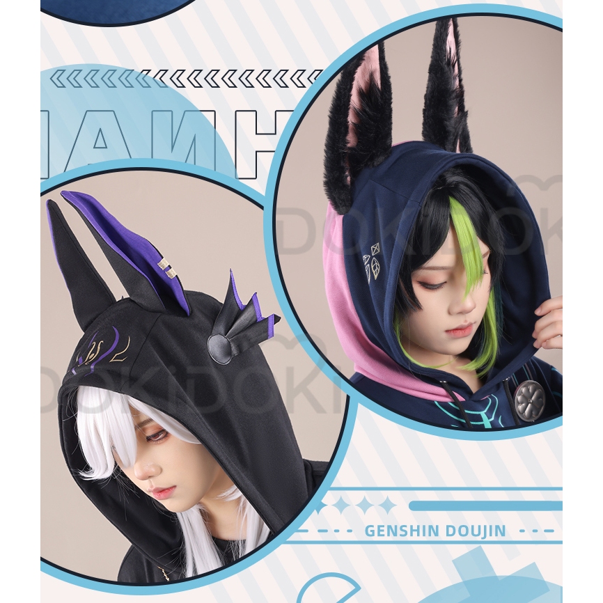 Tighnari Genshin Impact Hoodie Penjaga Hutan Jaket Jacket Cosplay Cosu Anime Game