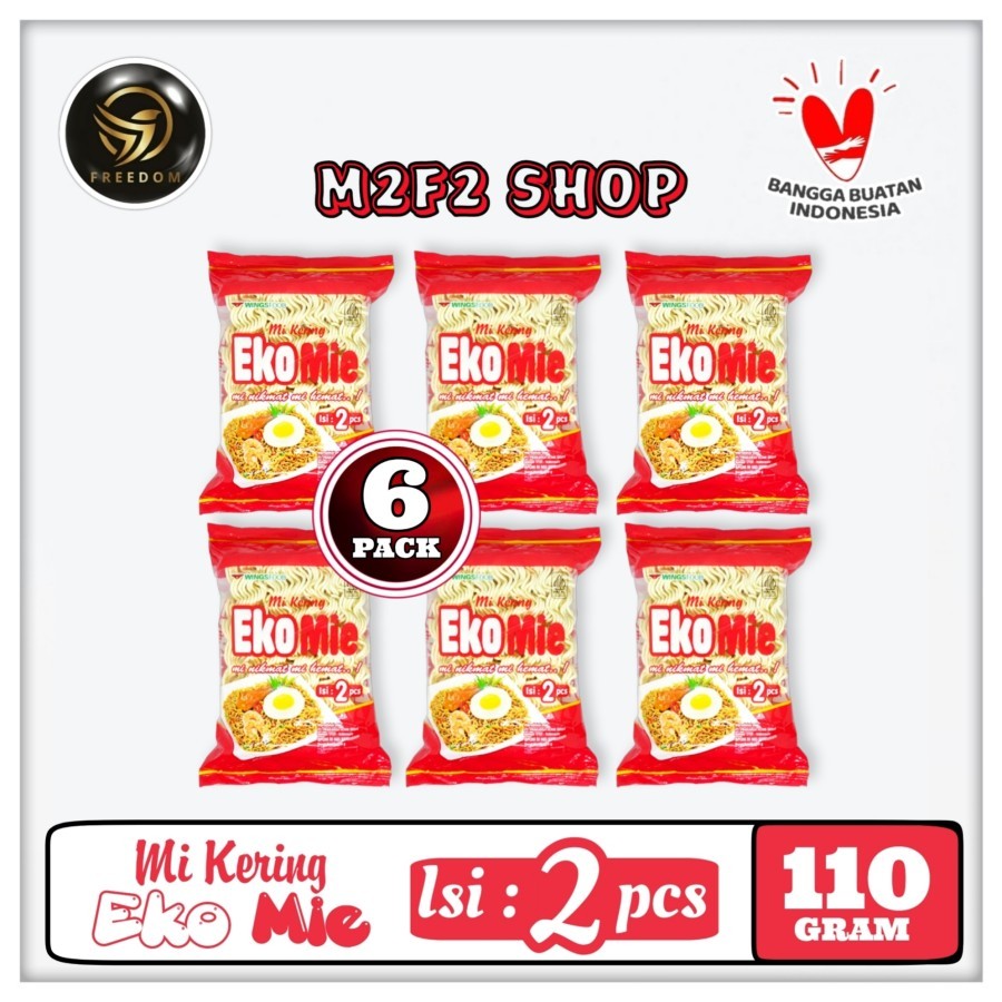 

Mie Kering Eko Mie Nikmat dan Hemat Isi 2 - 110 gr (Kemasan 6 Pack)