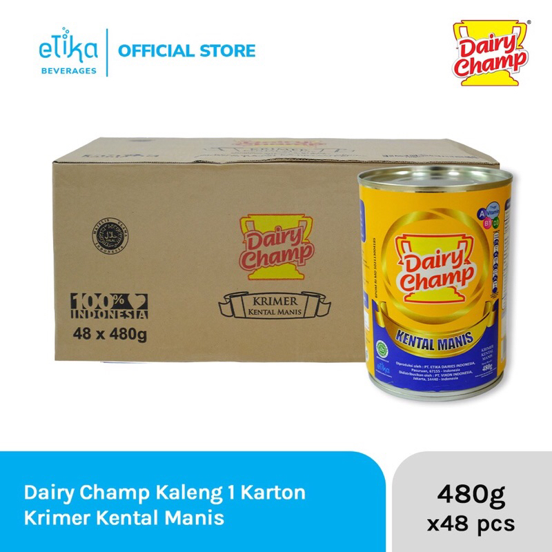 

Dairy Champ 480gr / Susu Kental Manis / Susu Kaleng