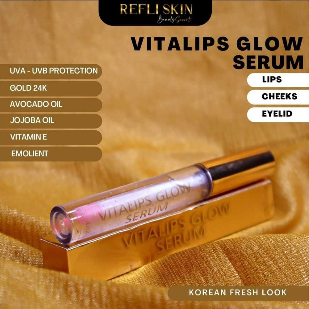 Refli Skin Vitalips Glow Serum / Lip Serum L-Glow Original / Melembabkan Bibir Kering / refliskin.of