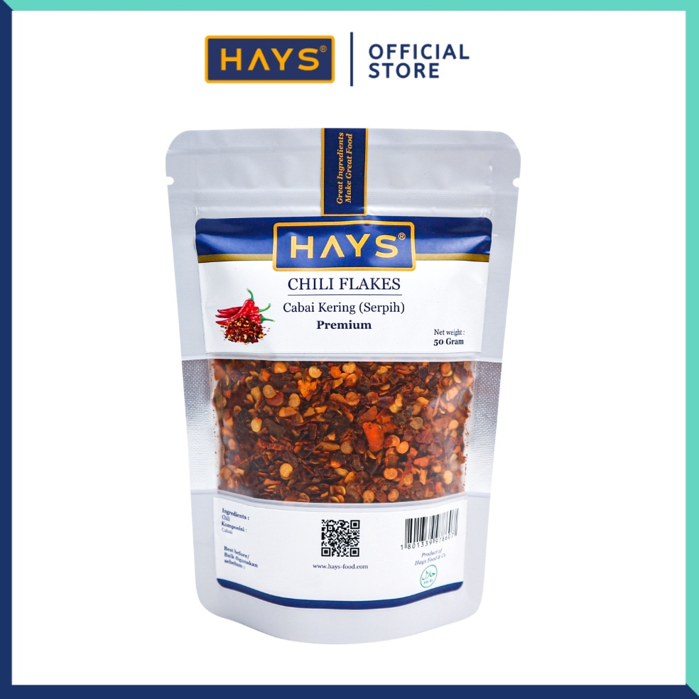 

[0EL75] Chili Flakes / Remah Cabai / Cabe kering - HAYS Best )人