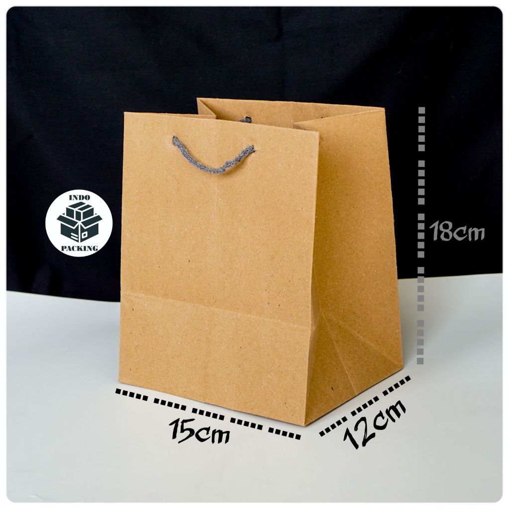 

Paper Bag Kraft 15x12x18 cm / Tas Kertas Tas Kado / Kotak Kado