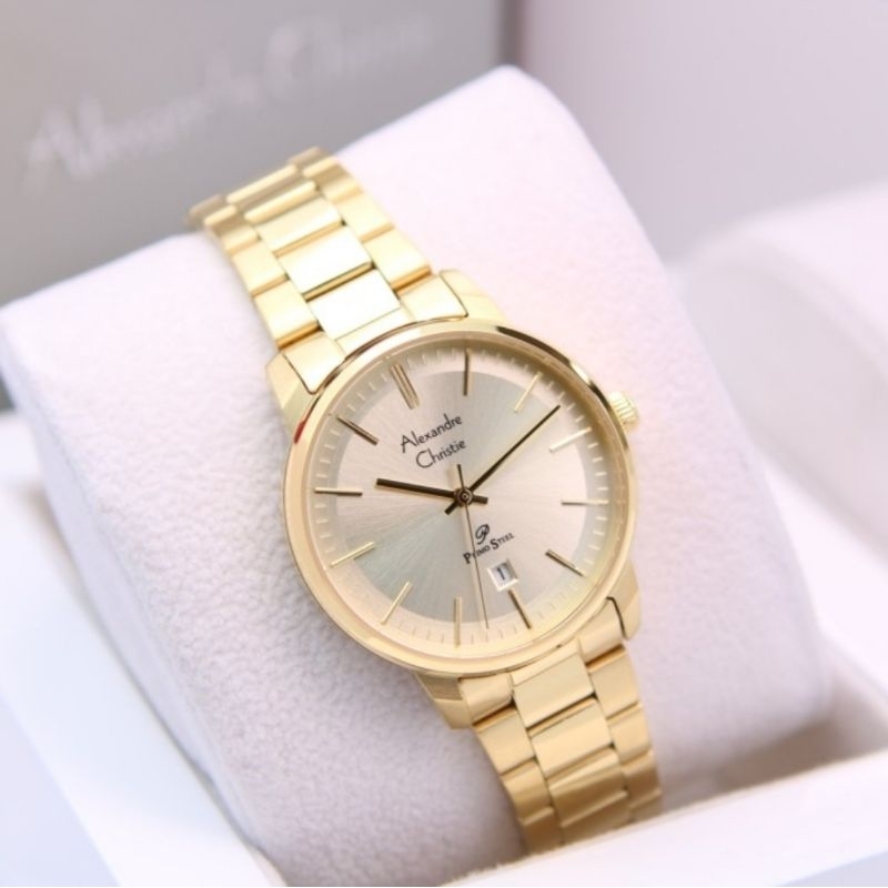 jam tangan wanita original ALEXANDRE CHRISTIE AC1030LD RANTAI DAN KULIT
