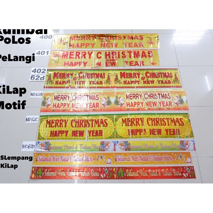 Hiasan natal Tulis merry christmas 2meter kode 402 / 62b / 62c bwy