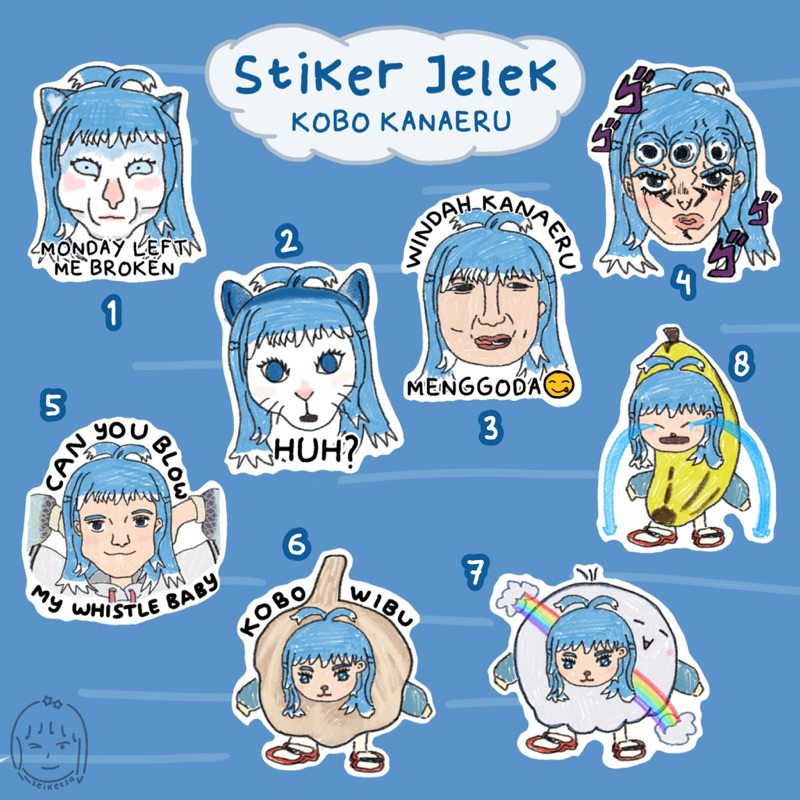 

[PO Zeiketsa] Stiker Jelek KOBO KANAERU | Ugly Keychain | Cillus Rain Shaman Pawang Hujan Ehe Virtual Tuber Hololive Gen 3 Anime Animasi Animation | Vtuber Hololive ID | Fanart | Fanart | Lucu Unik Funny Unique Vinyl Doff Anti Air