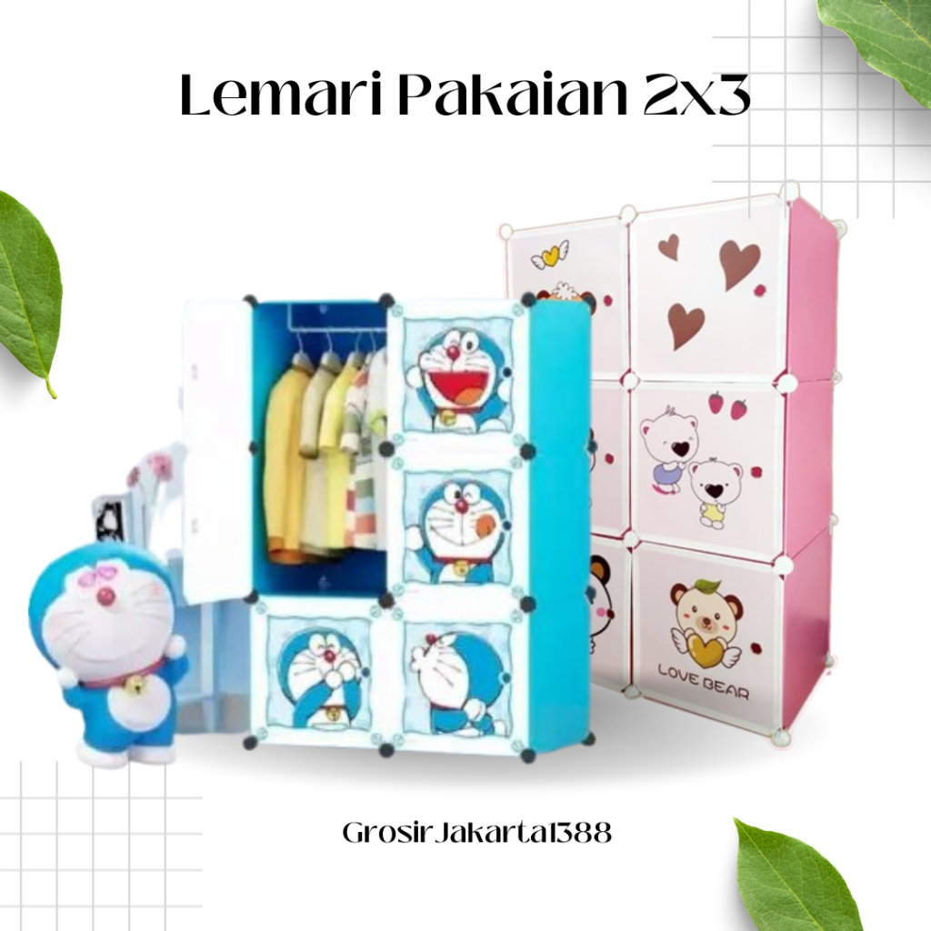 Lemari Pakaian Lemari Baju Lemari Plastik / Lemari Pakaian Plastik Lemari 3 Pintu
