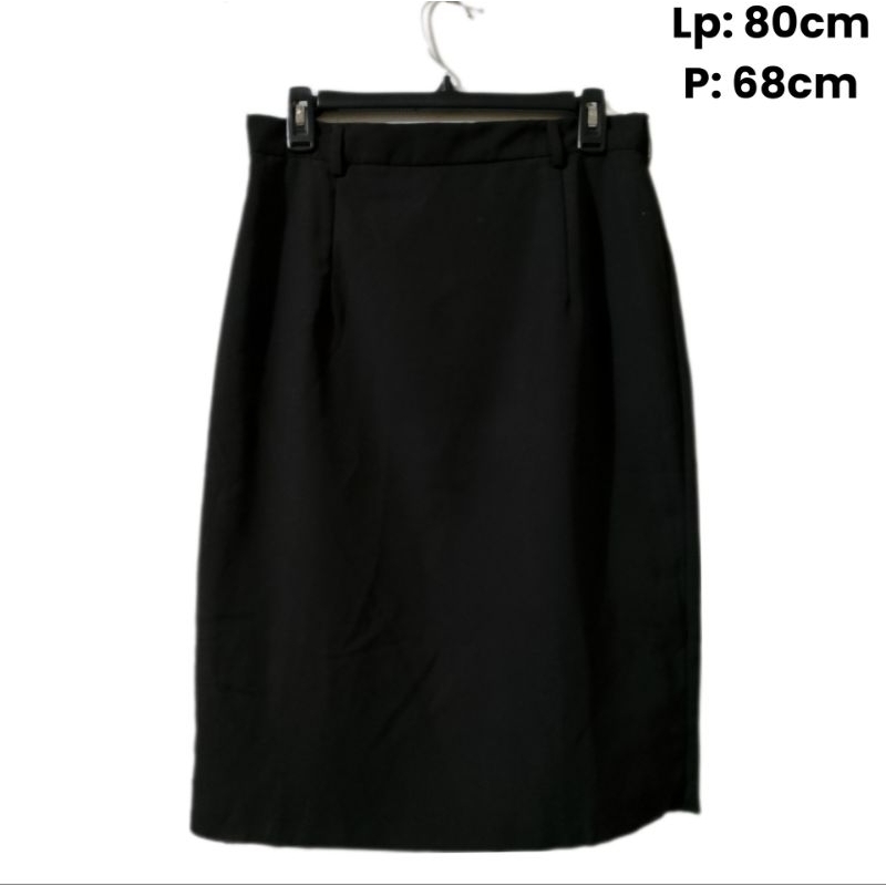 ROK HITAM SPAN PENDEK PRELOVED ROK KERJA,ASN,PNS DLL