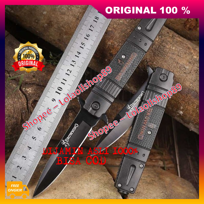 Browcut Folding Knife Pisau Lipat Outdoor Serbaguna Survival Tactical Knife 100% ASLI ORIGINAL