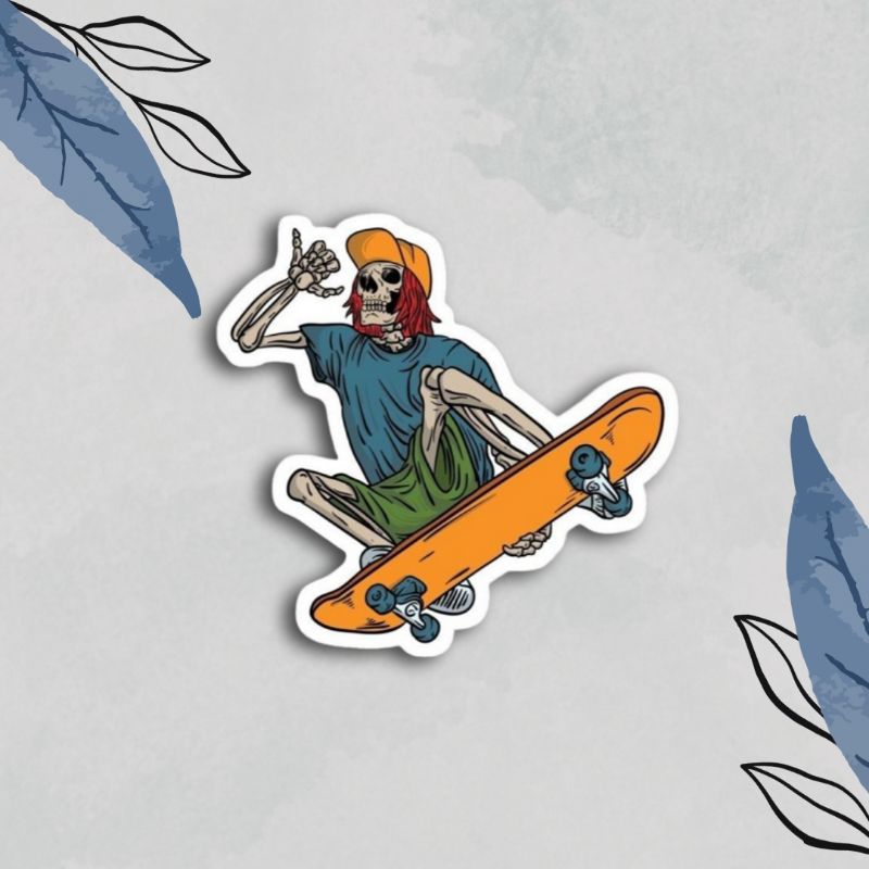 

STIKER AESTHETIC | STIKER BRAND | STIKER SKELETON Bahan Vinyl High Quality Laminasi Glossy Anti Gores