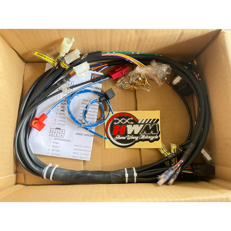 Kabel Body Tatanan CB GL MEGAPRO TIGER Full Soket AC/DC PNP