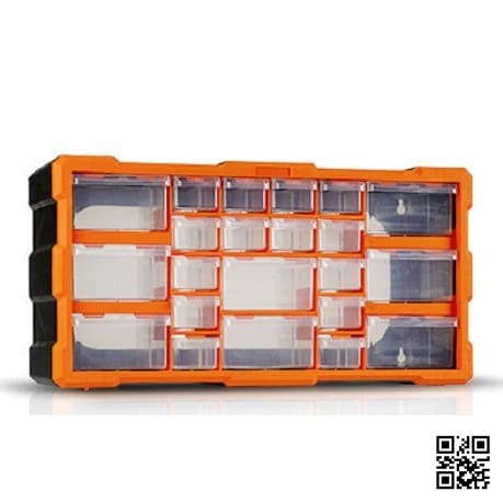 Home1503 Home 1503 Racco Rakko Rak Laci Komponen Sparepart Elektronik / Parts Organizer 22 Slot