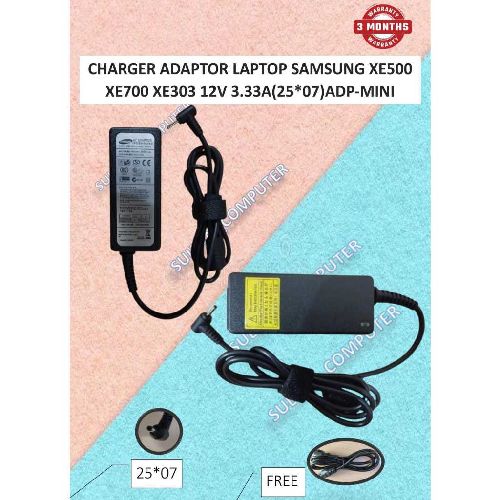 Adaptor Charger Laptop Samsung 12V 3.33A(2.5*0.7)