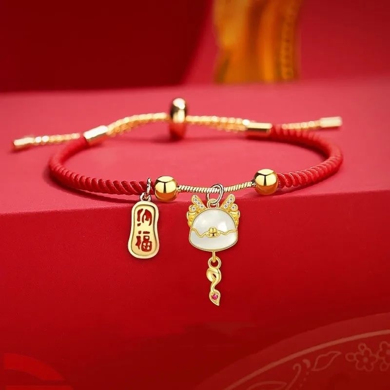 Gelang Shio Naga Tali Merah / Gelang imlek Naga