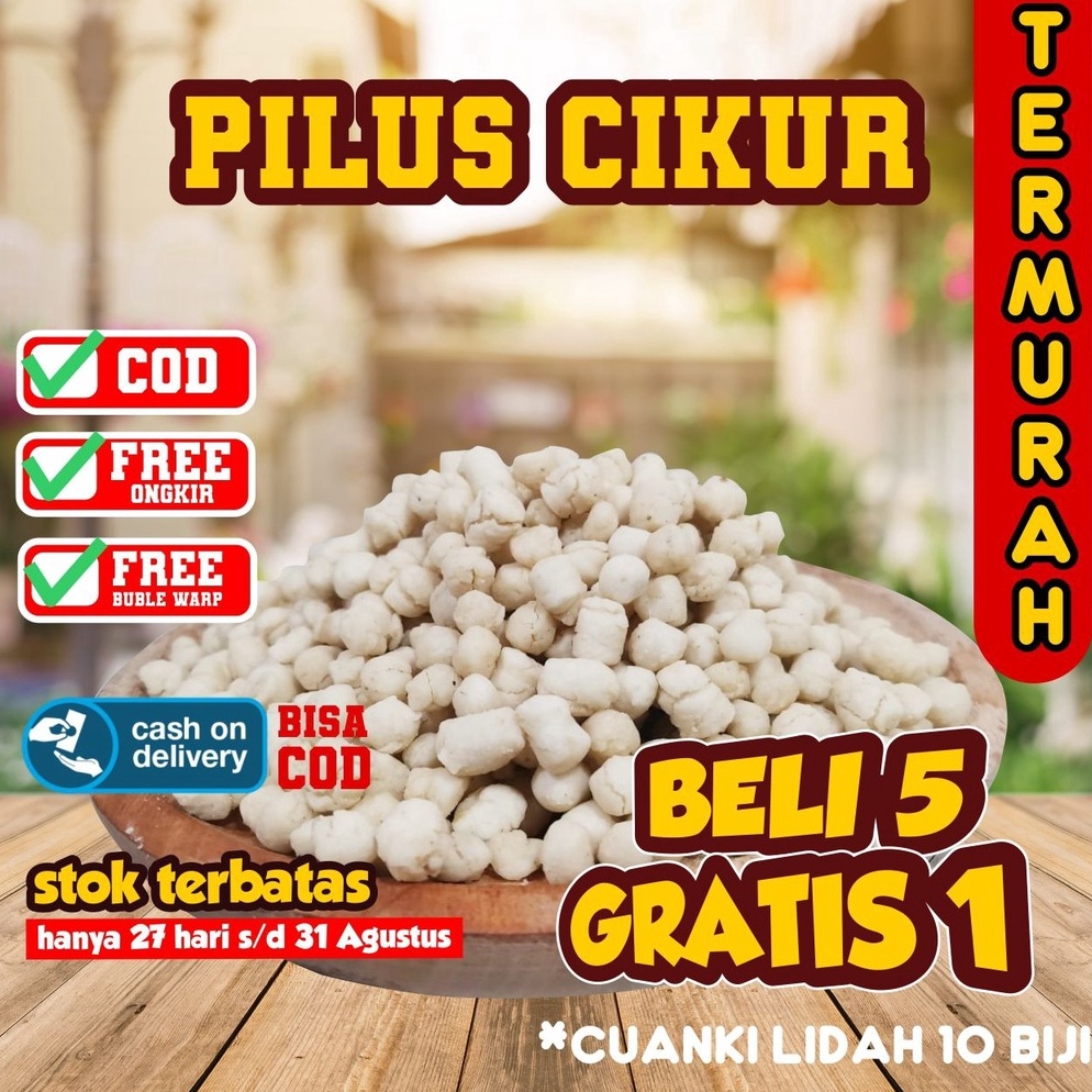 

50 PILUS CIKUR 500 GRAM TERMURAH PILUS CIKUR KENCUR SUKRO SIOMAY MINI TOPING BASO ACI ASLI GARUT CUANKI LIDAH CUANKI TAHU 72