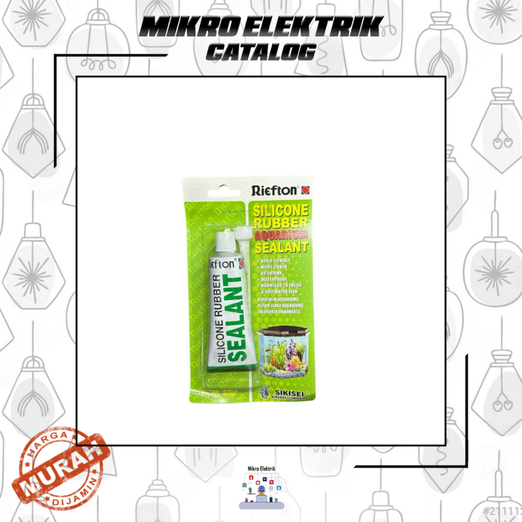 

Lem Silicone Sealant / Lem Kaca / Lem Akuarium Riefton Besar 85 Gr