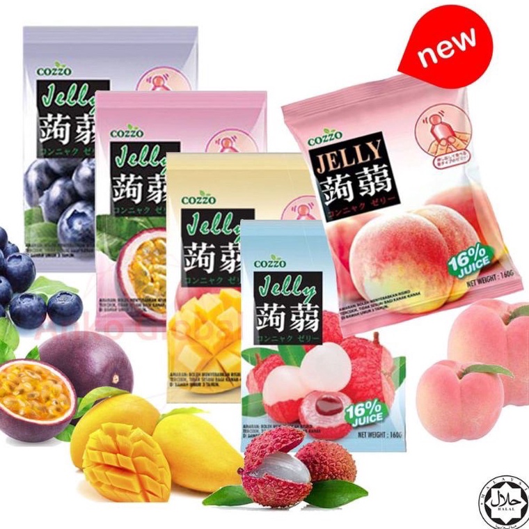 

[✯A61(] Cozzo Jelly Zero Fat Konnyaku Jelly Pouch 蒟蒻 160g Cemilan Jelly Shopee Sale