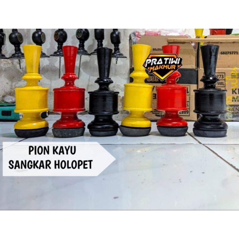 PION SANGKAR KAPSUL PLECI HIASAN MAHKOTA PION SANGKAR HOLOPET KAYU FINISHING CAT