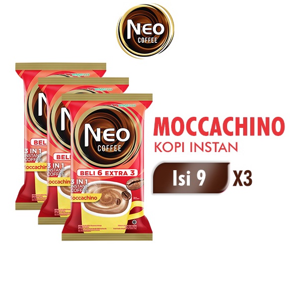 

Terk!!ni Neo Coffee Kopi Instan Moccachino Pack 20 gr isi 6 + 3 pcs x3 Seller Now