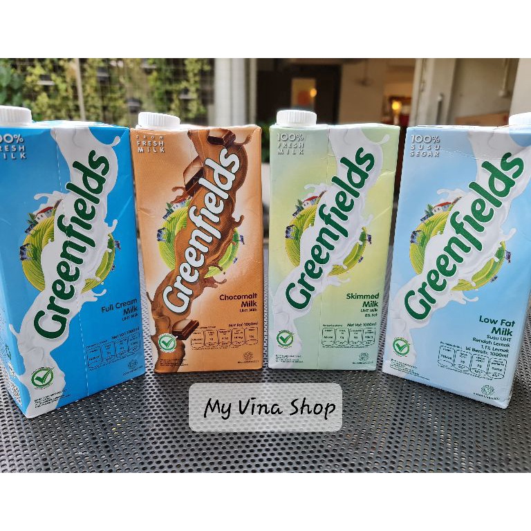 

T3rbaru Susu UHT Greenfields 1 L/1000 ml SATUAN Kerenz