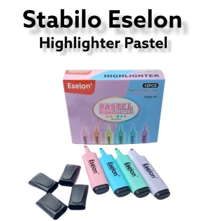 

S@le ( Dapat 6 Pcs ) Stabilo Highlighter Set Eselon Warna Pastel ESHL-01 Cuci Gudang