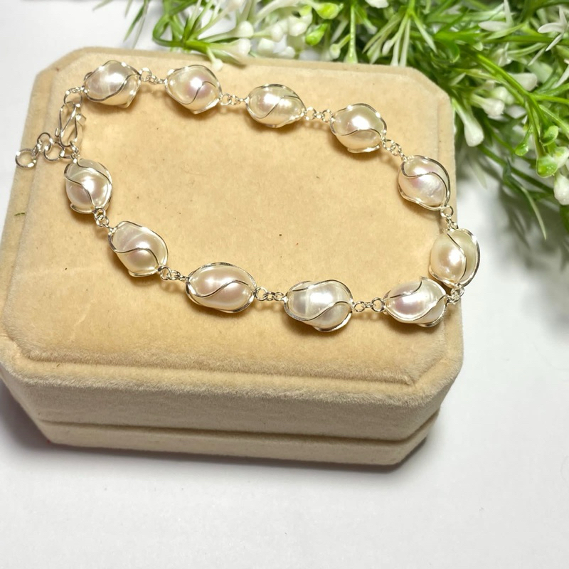 gelang paloma perak asli 925 mutiara tawar asli Lombok | gelang mutiara asli perhiasan lebaran