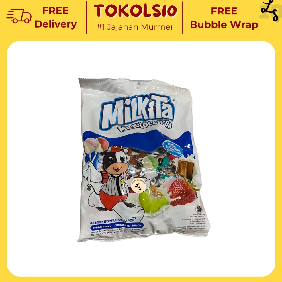 

**Y9B Milkita Assorted Milk Lollipop Refill Isi 40 pcs Rasa Mix tkr8w