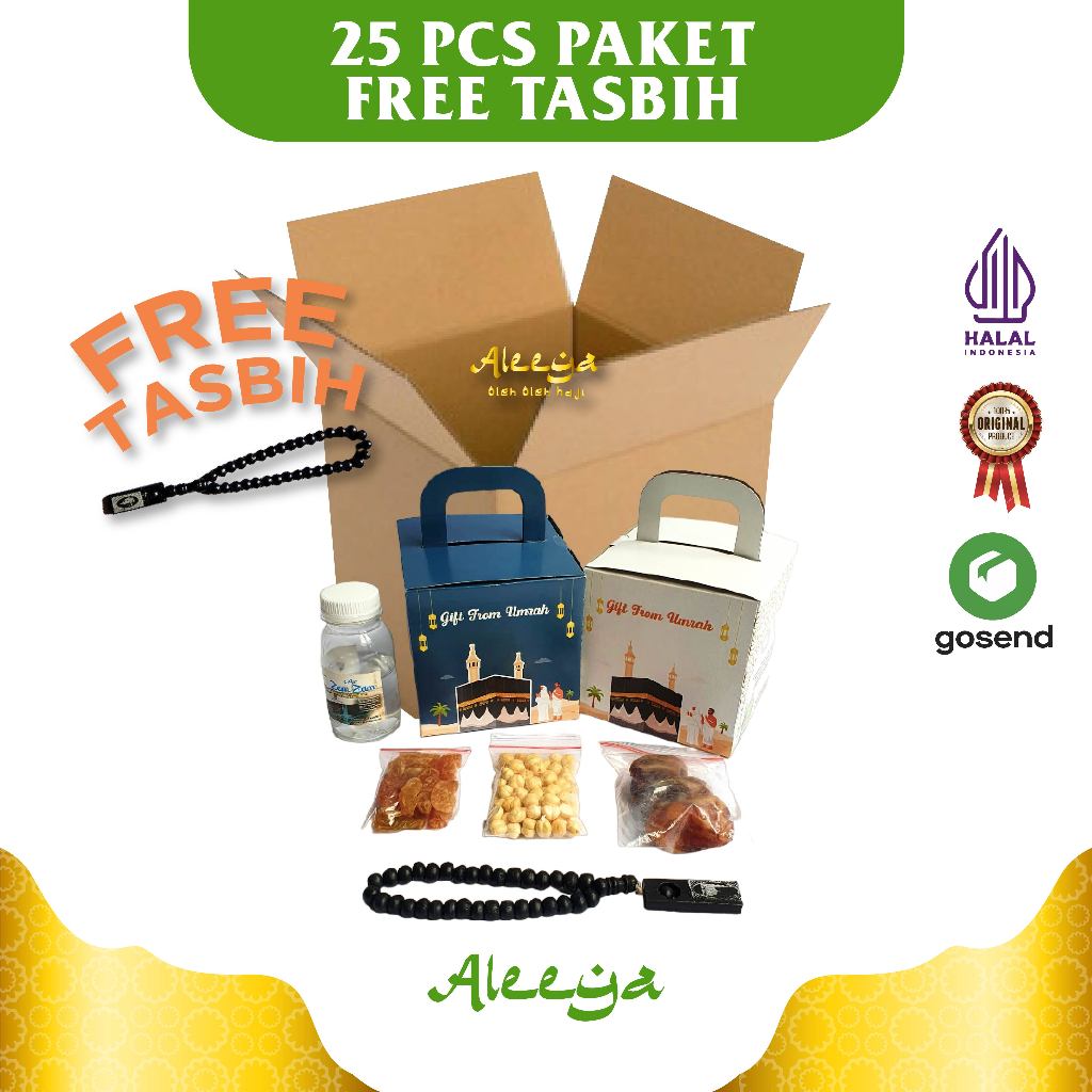 

Paket Oleh Oleh Haji dan Umroh GRATIS Tasbih Kayu per 25 pcs