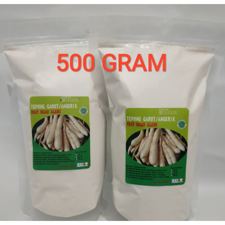 

[♥T60➢] Tepung Garut/Pati Asam Lambung/Angkrik/Arrowroot 500 Gram Paradise